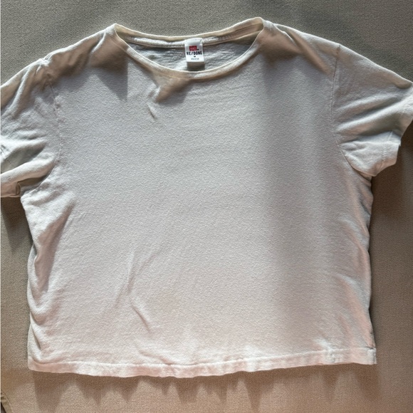 Re/Done Hanes Soft White Crew Neck Tee - Picture 1 of 3